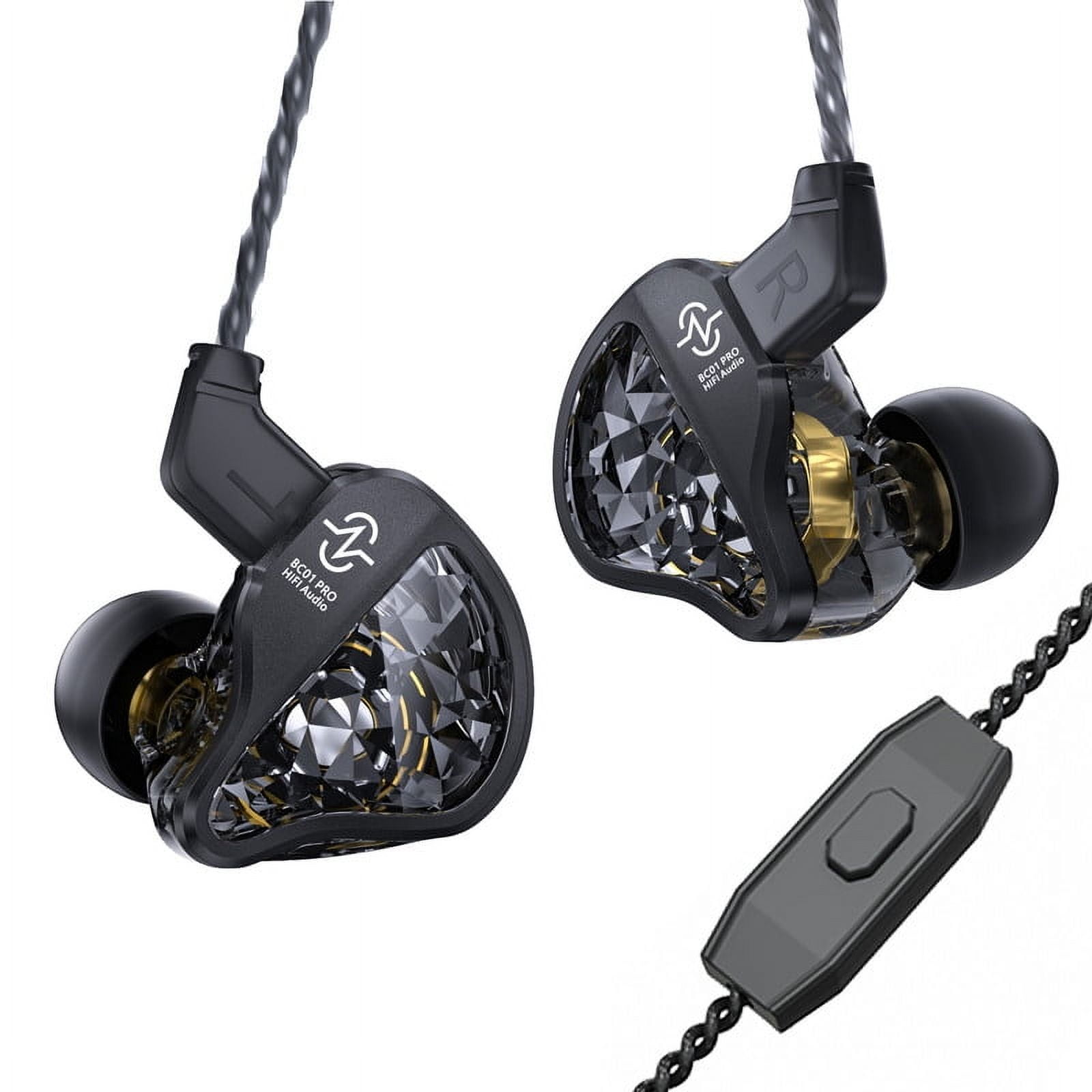 CCZ BC01 Pro in Ear Monitor Headphones,1DD+1BA Zinc Alloy Cover