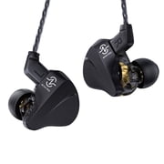 CCZ BC04 Pro in Ear Monitor Headphones,1DD+1BA Zinc Alloy Cover Hybrid Driver HIFI IEM Earphone Wired Earbuds Bass with Detachable Cable for Gaming Singers MusiciansBlack,without mic