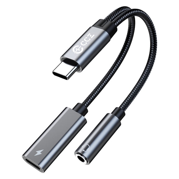 CCZ CA01 Usb C To 3.5Mm Audio Adapter With Dac Chip Pd 15W Charging Port Hi Fi Sound For Gaming Music Calling