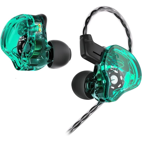 CCZ Melody HiFi In Ear Monitors Earphones 10mm Dual-Magnetic DD+BA Hybrid Driver Wired Headphones Patented Eartips & Earfins 4N OFC Detachable Cable Lightweight Earbuds For Music Gaming Listening