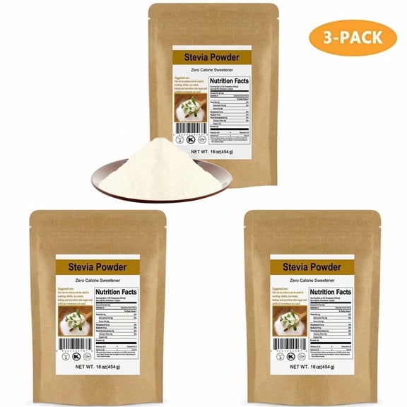 CCnature 3lbs Stevia Powder Extract Premium Pure Natural Sweetener Sweet Leaf Sugar Substitute Highly Concentrated No Filters No Chemicals No Additives Zero Calorie Zero-Carb