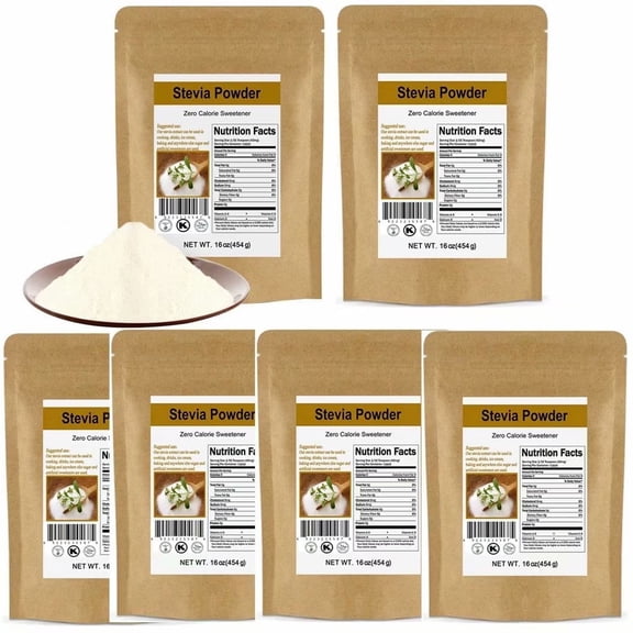 CCnature 6lbs Stevia Powder Extract Premium Pure Natural Sweetener Sweet Leaf Sugar Substitute Highly Concentrated No Filters No Chemicals No Additives Zero Calorie Zero-Carb