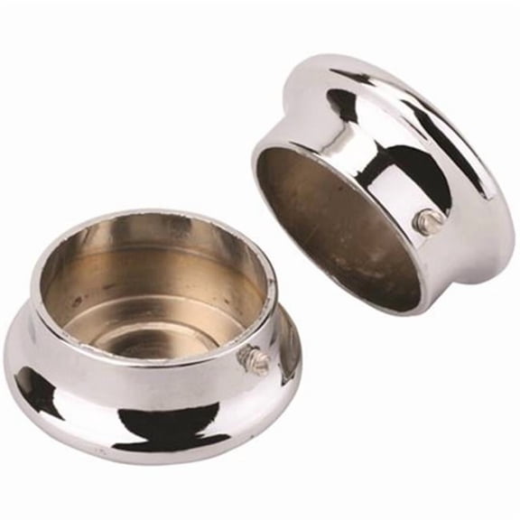 CD 0017-CH Closet-Max Closet Pole End Caps, Chrome, 1.31 in.