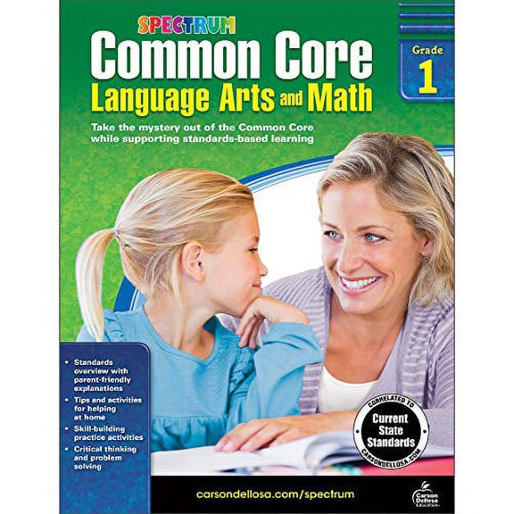 Pre-Owned Common Core Language Arts and Math, Grade 1 (Paperback) 1483804496 9781483804491