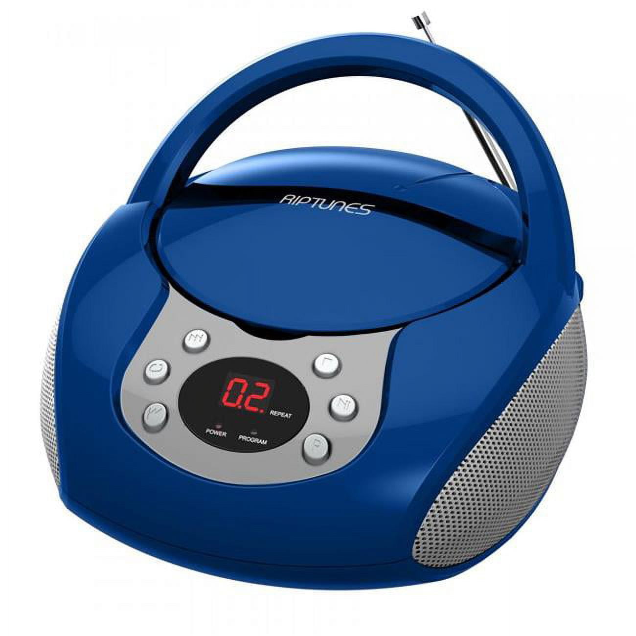 CD Boombox with AM & FM Radio, Blue - Walmart.com