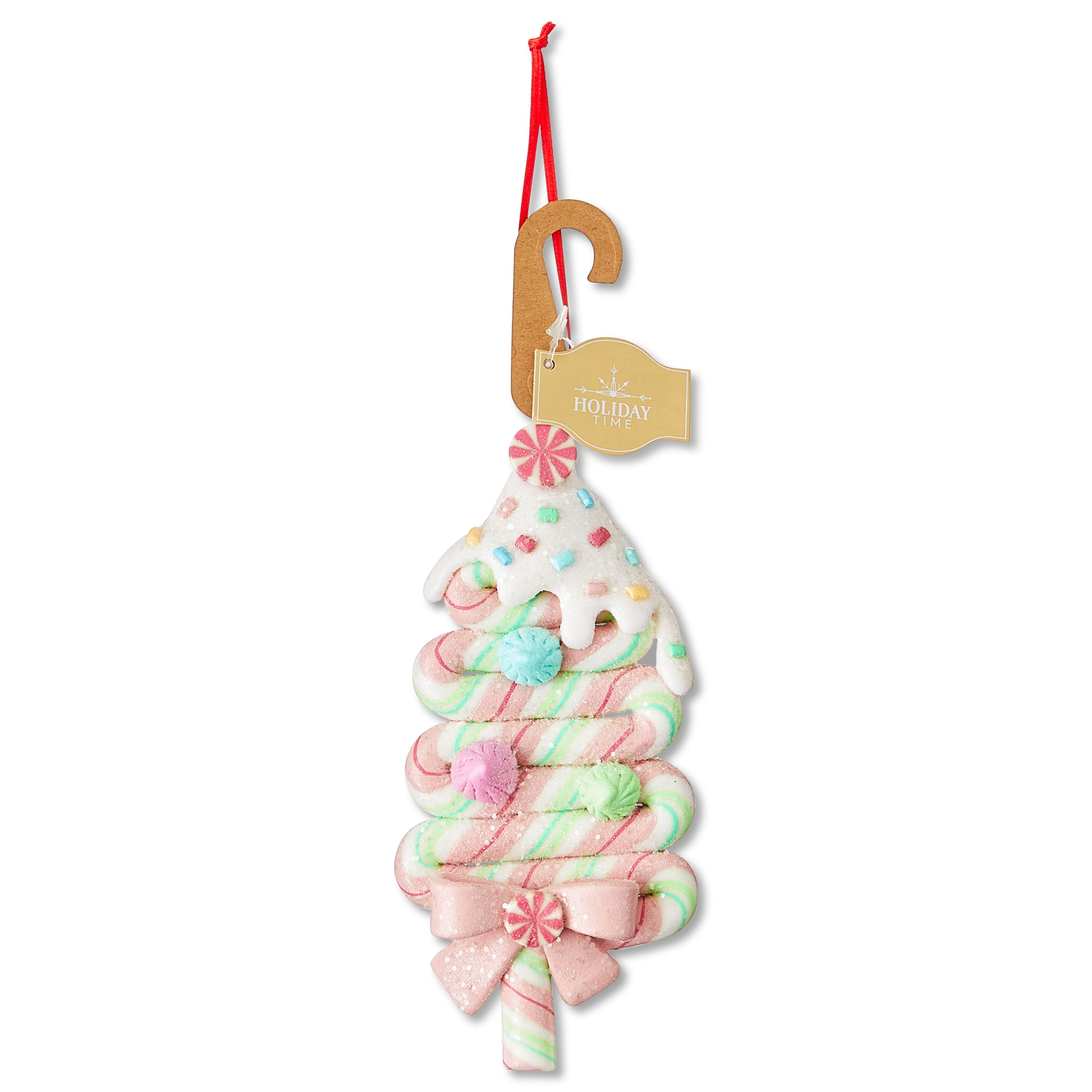 Multicolor Clay Dough Glitter Candy Tree Christmas Ornament, 5.5", by Holiday Time