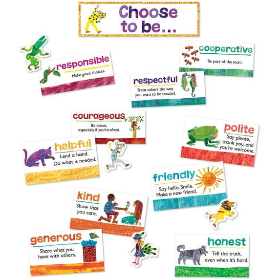 CD CARSON-DELLOSA PUBLISHING GROUP Positive Character Traits Bulletin Board Set, 15 Count