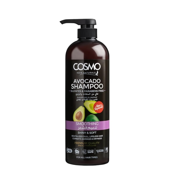 CD COSMO DESIGNS Avocado Shampoo Softens Damaged Hair 1000ml | 33.8 fl.oz | All Hair Types | Sulfates & Parabens Free