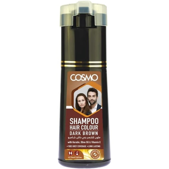CD COSMO DESIGNS Hair Colour Shampoo Dark Brown 180ml, For Men and Women | 6.08 fl.Oz
