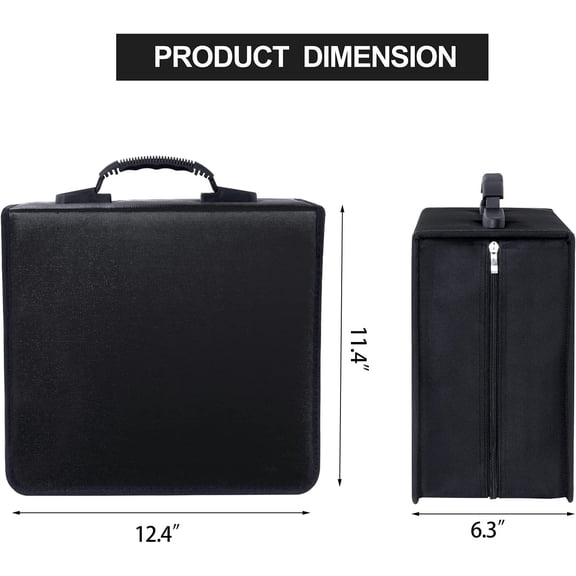 CD Case, 400 Capacity DVD Case Wallets Protective Storage Organizer Holder Booklet Album Box Binder (Black)$$Furniture
