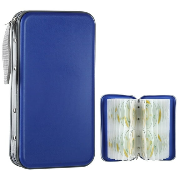 CD Case 80 Capacity Hard Shell DVD Case VCD Binder Wallet Storage Organizer Booklet