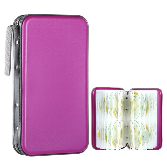 CD Case 80 Capacity Hard Shell DVD Case VCD Binder Wallet Storage Organizer Booklet