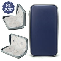 CD Case 80 Capacity Hard Shell DVD Case VCD Binder Wallet Storage Organizer Booklet