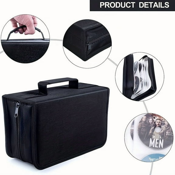CD Case DVD Case Storage Holder-128 Capacity,Media Binder, CD Wallet, Disc Booklet,128 Capacity CD/DVD case Wallet, Storage,Holder for Home, Office, and Car Use