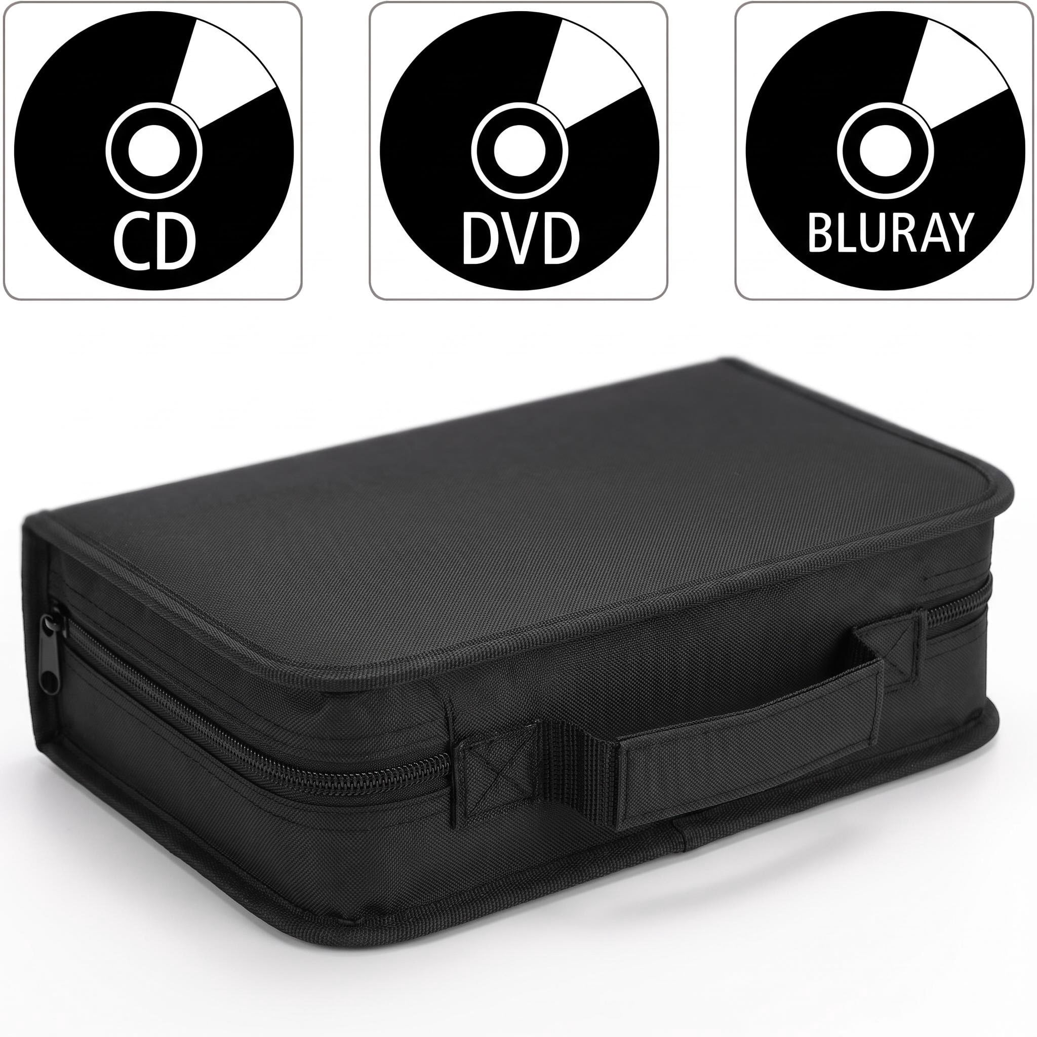 Dvd Rack Plastic Black CD Case DVD Storage Holder, 128 Capacity DVD Cases Organizer CD Plastic ...