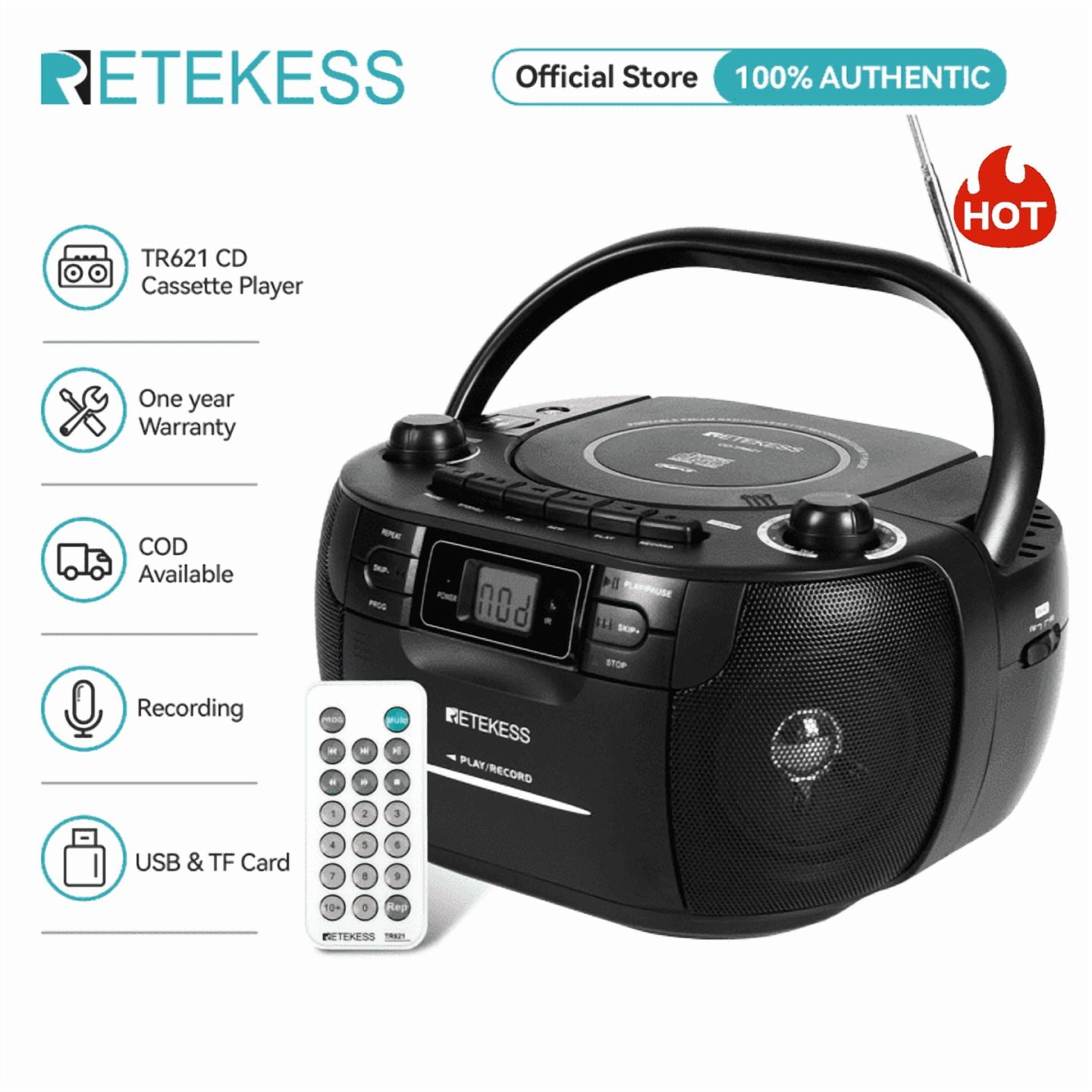 cd players for home,cd players for home stereo,Stereo Sound with Remote Control,AUX/USB Drive,Tape Recording,AC/DC Powered,Headphone Jack,LCD Display for Home,Kids,Gift