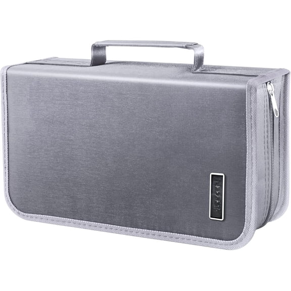 CD/DVD Case Holder, 128 Capacity CD VCD Media Wallet, Storage, Holder, Booklet, Organizer ()