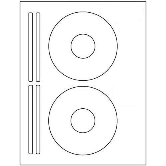 CD / DVD Labels BESTeck Brand. Compatible 5931 Size Laser and Ink Jet Compatible Bright White Matte Finish. (1000 Sheets/2000 Labels)