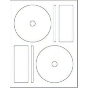 CD/DVD Matte Finish White Laser/Ink-Jet Labels  50 Sheets 100 Labels