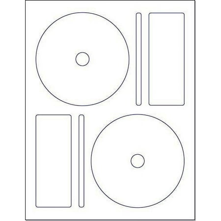 CD/DVD Matte Finish White Laser/Ink-Jet Labels 50 Sheets 100 Labels