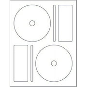 CD / DVD Matte Finish White Laser / Ink-Jet Labels 50 Sheets 100 Labels