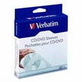 thumbnail image 1 of CD/DVD Sleeves, 1 Disc Capacity, Clear/White, 50/Box | Bundle of 10, 1 of 2