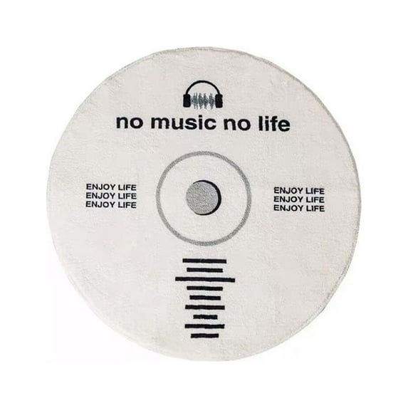 CD Disc Floor Mat,CD Shaped Carpet Round Area Rugs For Living Room,Music Bedside Pattern Round Area Rug,Area Rugs For Bedroom Sofa Floor J6F0