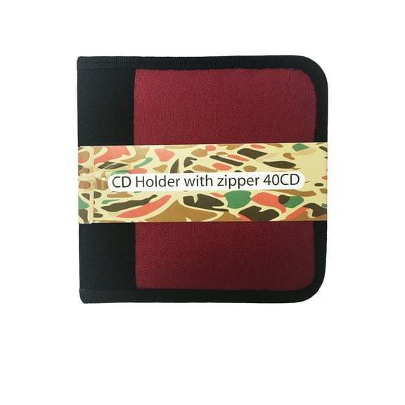 CD Holder With Zipper 40 CD Multi Color Pack of 1