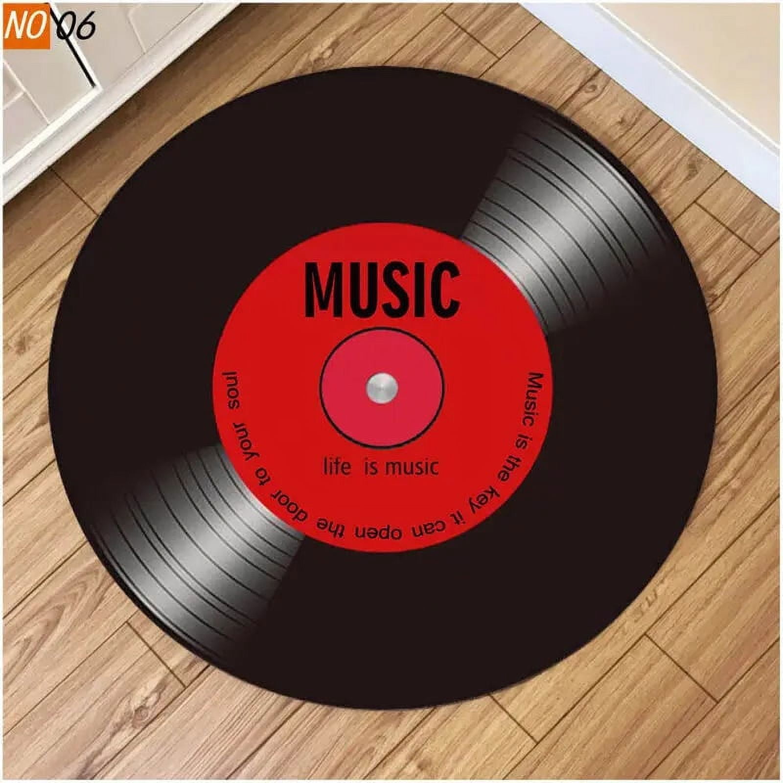CD Musical Round Carpet Living Room ration Teenager Mat Anti Slip Chair ...