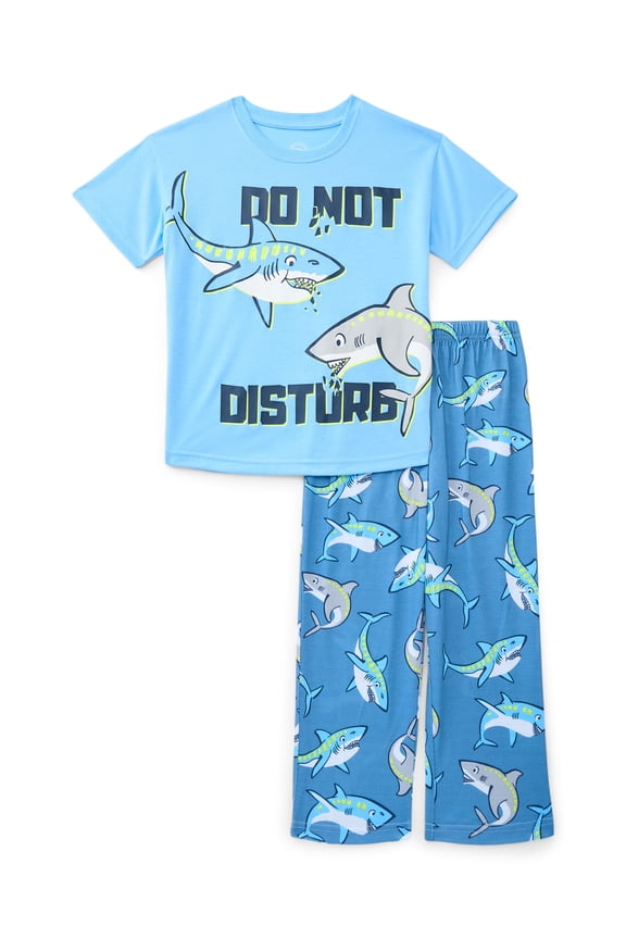 Boys Graphic Tee and Wide Leg Pants Sleep Set, 2-Piece, Sizes 4-18