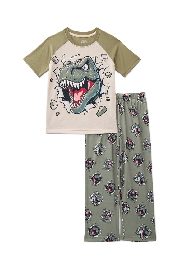 Boys Graphic Tee and Wide Leg Pants Sleep Set, 2-Piece, Sizes 4-18