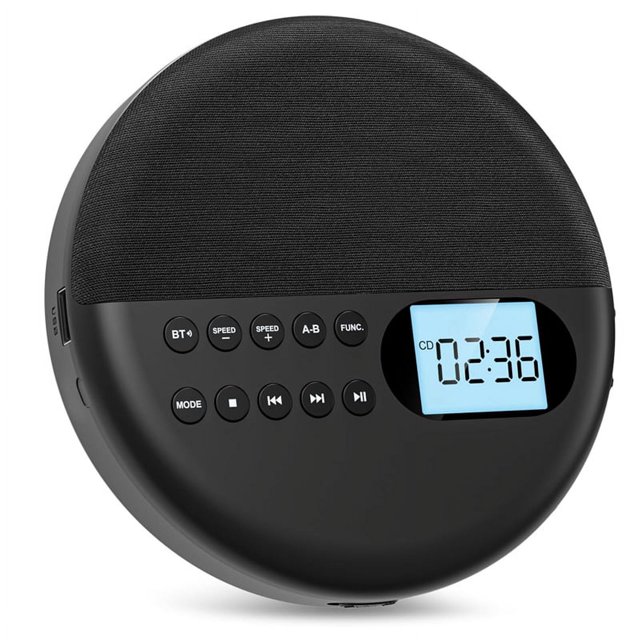 CD Player, Bluetooth Player with Speakers Rechargeable