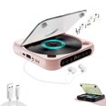 thumbnail image 1 of CD Player with Bluetooth, Rechargeable Compact CD Player Built-in HiFi Speakers, Portable CD Player for Home/Car, Supports CD/AUX/USB and Repeat Modes, Headphones, LCD Screen, 1 of 6