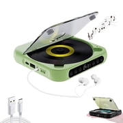 CD Player with Bluetooth, Rechargeable Compact CD Player Built-in HiFi Speakers, Portable CD Player for Home/Car, Supports CD/AUX/USB and Repeat Modes, Headphones, LCD Screen