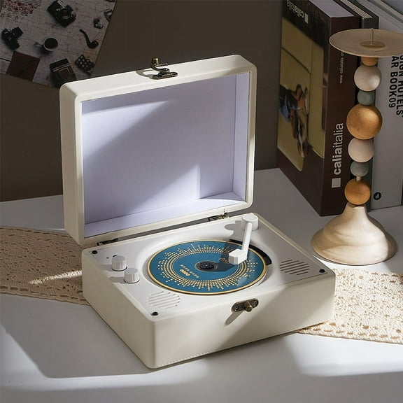 CD Player with Bluetooth - Retro Desktop CD Players for Home CD Player with Speakers, Built in HiFi Bluetooth 5.0 FM-Support AUX/USB, Headphone Jack CD Player Protable for Kids, Gift