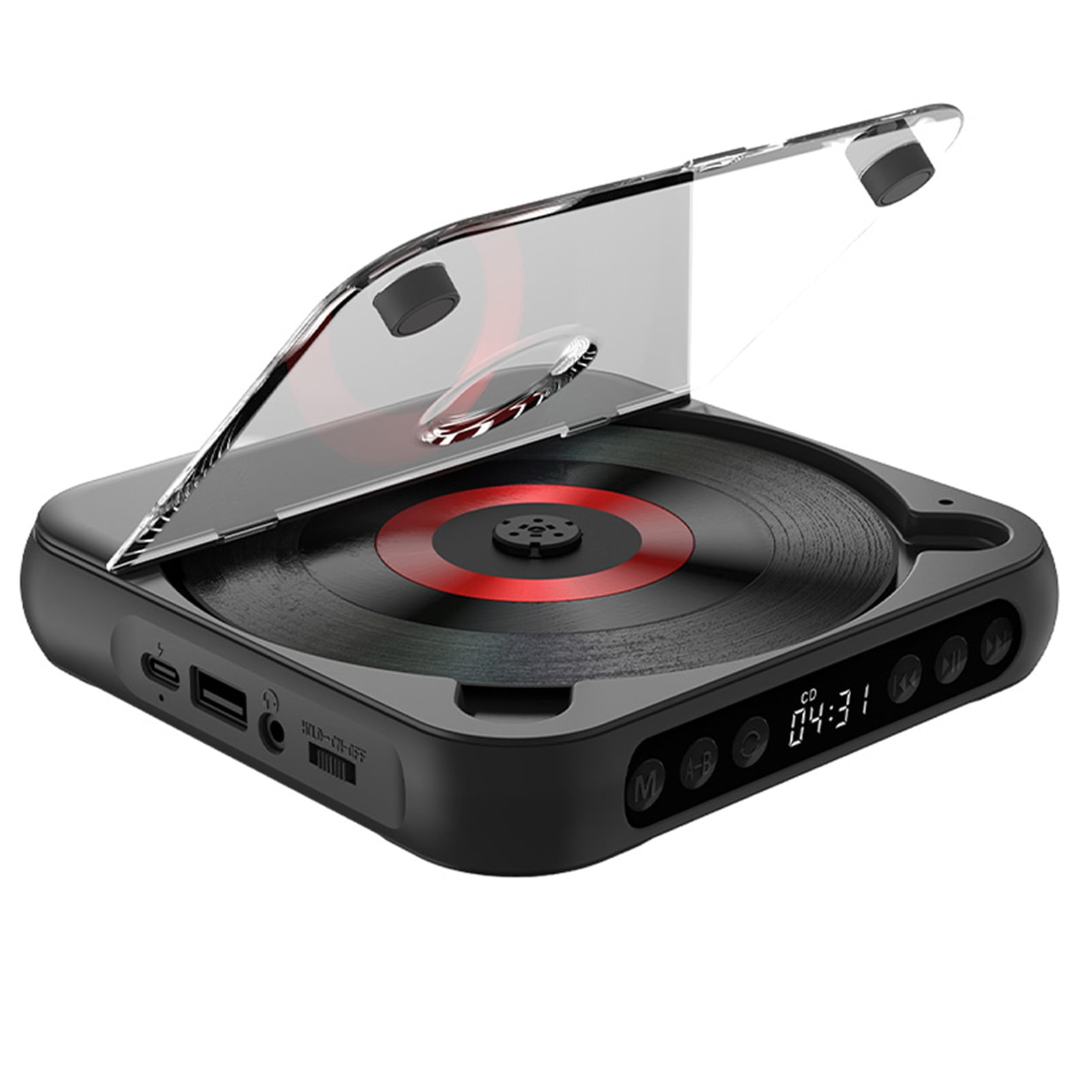 CD Player, Portable BT Music Player CD Runner With Dustproof Cover 6 ...