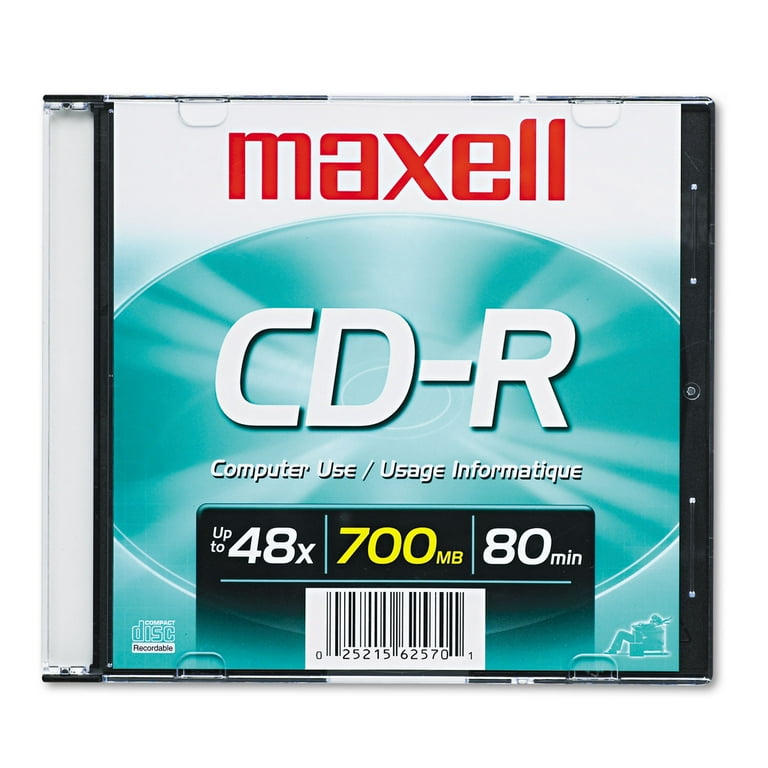 CD-R Disc 700MB/80min 700MB/80min, 48x, w/Slim Jewel Case, Silver