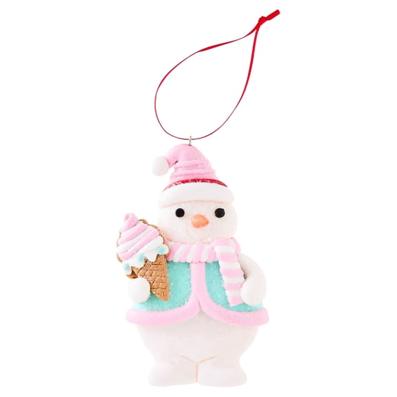 Multicolor Clay Dough Snowman Christmas Ornament, 4.6", by Holiday Time