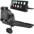 thumbnail image 1 of CD Slot Car Mount for Portable CarPlay Screens, Adjustable Angles, Low Profile and Sleek, Integrated Mounting Solution for in-Car Android Display Monitors (4-Tab Bracket Mount), 1 of 4