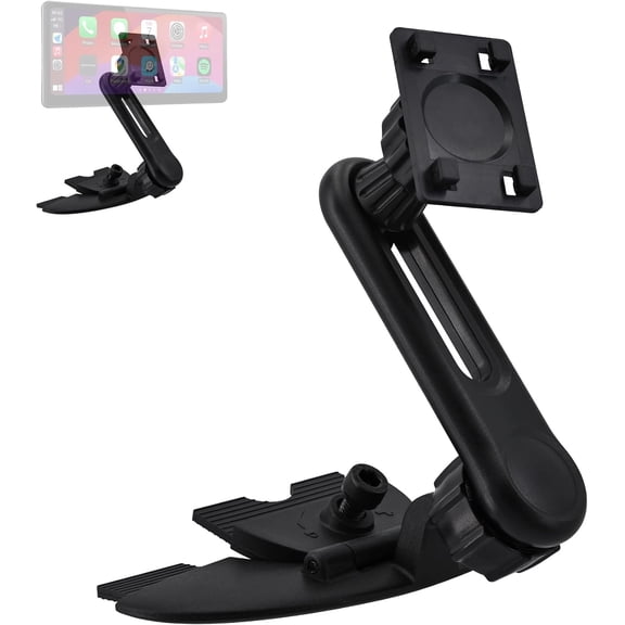 CD Slot Mount for Screen Tablet CD Mount Holder with Extension Arm Fits 4-11 Inch for Nuvi GPS Cell Phone in- (17mm Ball & 4-Tab Bracket)
