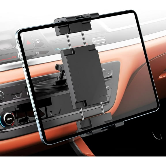 CD Slot Tablet Car Mount for 5.1-15.6'' Devices, Universal iPad Holder for Car, Adjustable CD Player Phone Mount Compatible with iPhone, iPad, Galaxy Tab, Samsung Z fold, Navigation Gadget
