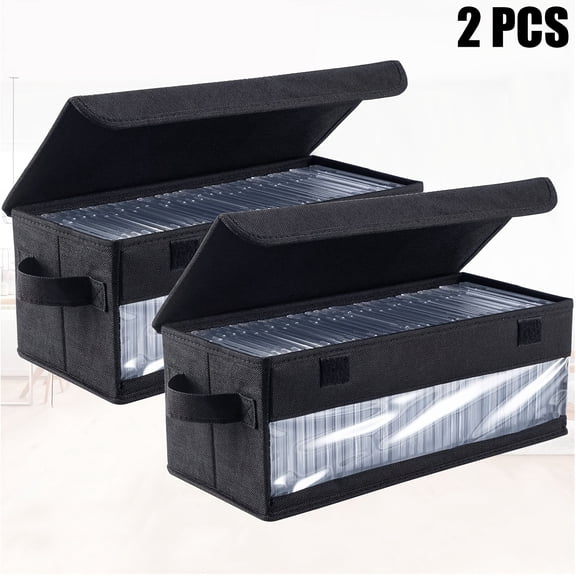CD Storage Bags, CD Case Holder with Handles, Clear Plastic Carrying Game Bag Storage for CDs, Albums, Video Games,,Hold up to 100 Pcs CDs