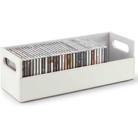 CD Storage Box, Organizer Shelf for Movie Cases, DVDs, Cassette Tape ...