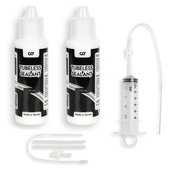 CD Upgraded Formula 2 x 4oz Bicycle Tubeless Tire Sealant with Injector Kit