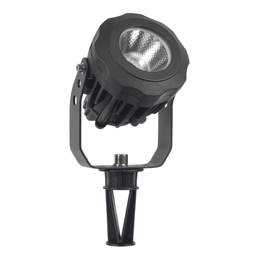 Black Aluminum 12W LED Outdoor Spotlight with Narrow Beam