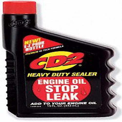 CD2 Heavy Duty Sealer CD-2 Engine Oil Stop Leak Automotive Additive Bottle, 15 oz
