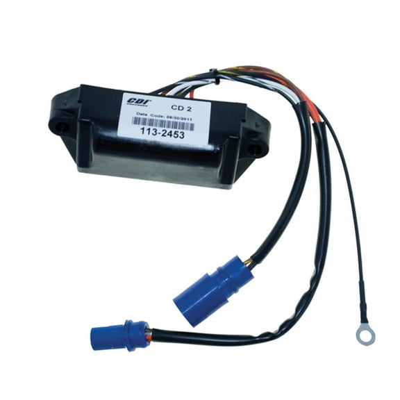 CD2 Power Pack Compatible with 1977-1984 Johnson Evinrude 25 30 35 HP 2-Cylinder 3.000 Bore Cross Flow Outboard Ignition Module No RPM Limiter Replaces 0582453 0581927