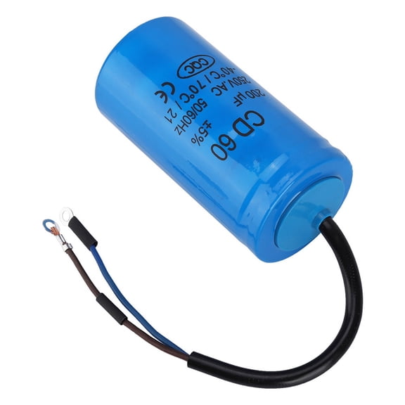 CD60 250V 200uF AC Motor Start Capacitor for Air Conditioner Compressor 50/60Hz Blue