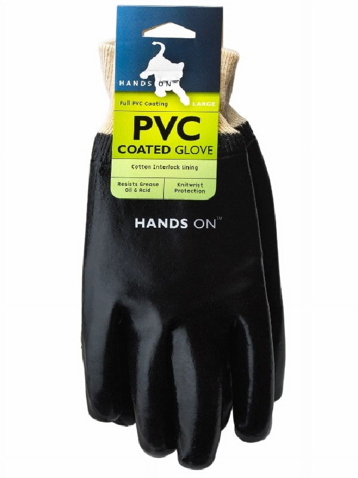 CD9000-L, Fully Coated Black PVC Glove