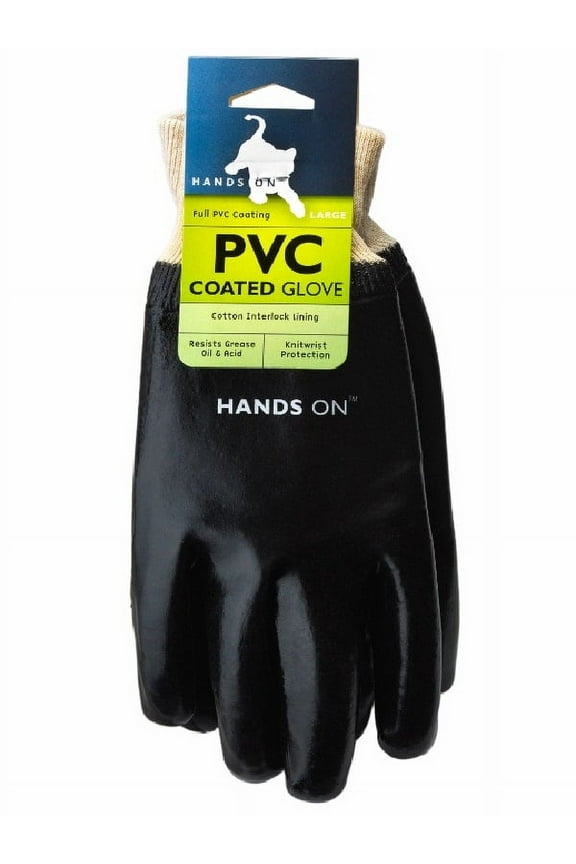 CD9000-L, Fully Coated Black PVC Glove